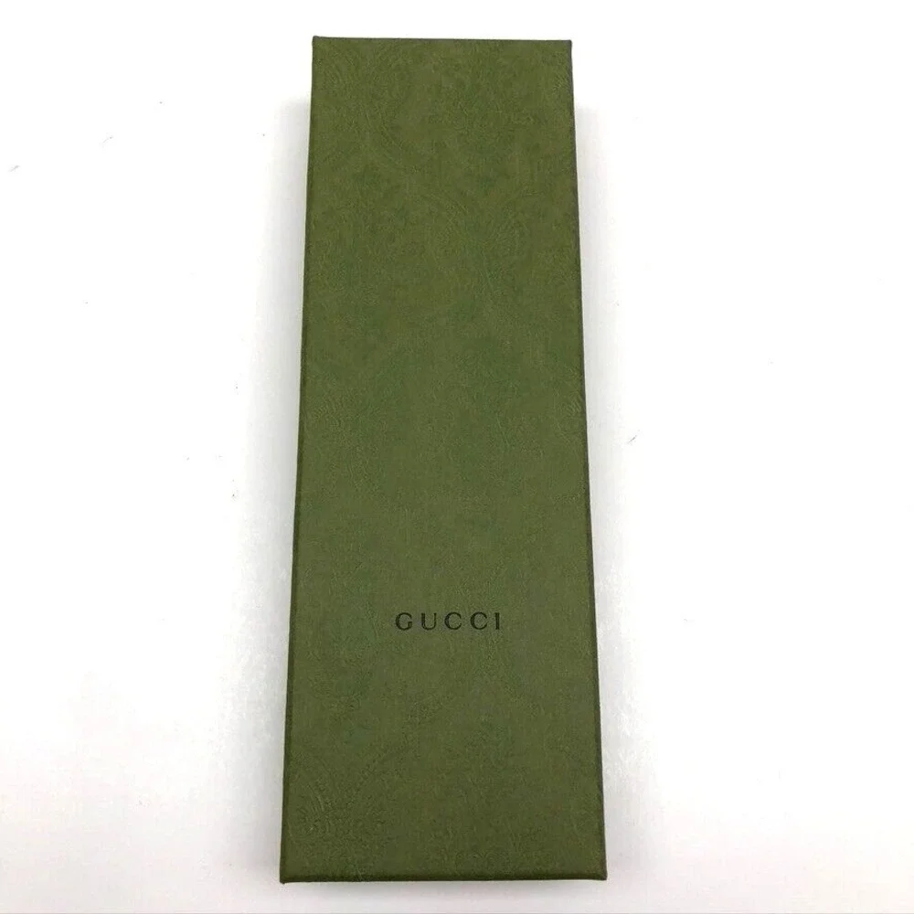 Authentic Gucci Gift Box Green Empty Storage Rectangle Small 3.5x10.5x1.5